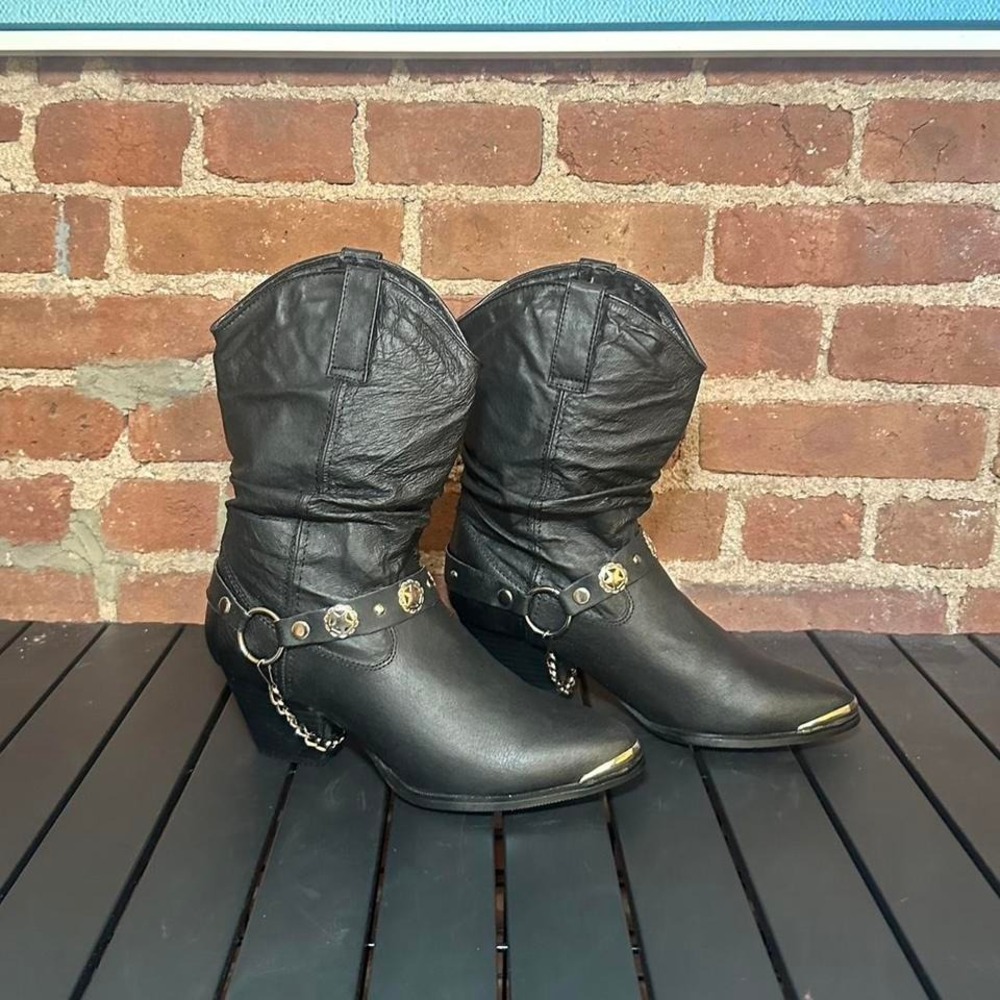 Dingo Slouchy Harness Cowboy Boot, Women's 8